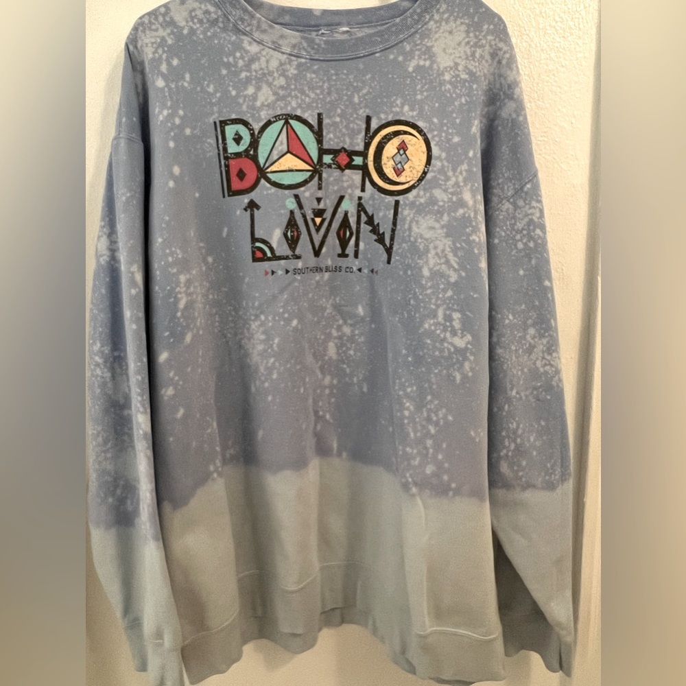 Southern bliss bleached sweatshirt